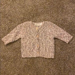 Zara baby girl pink speckled knit cardigan